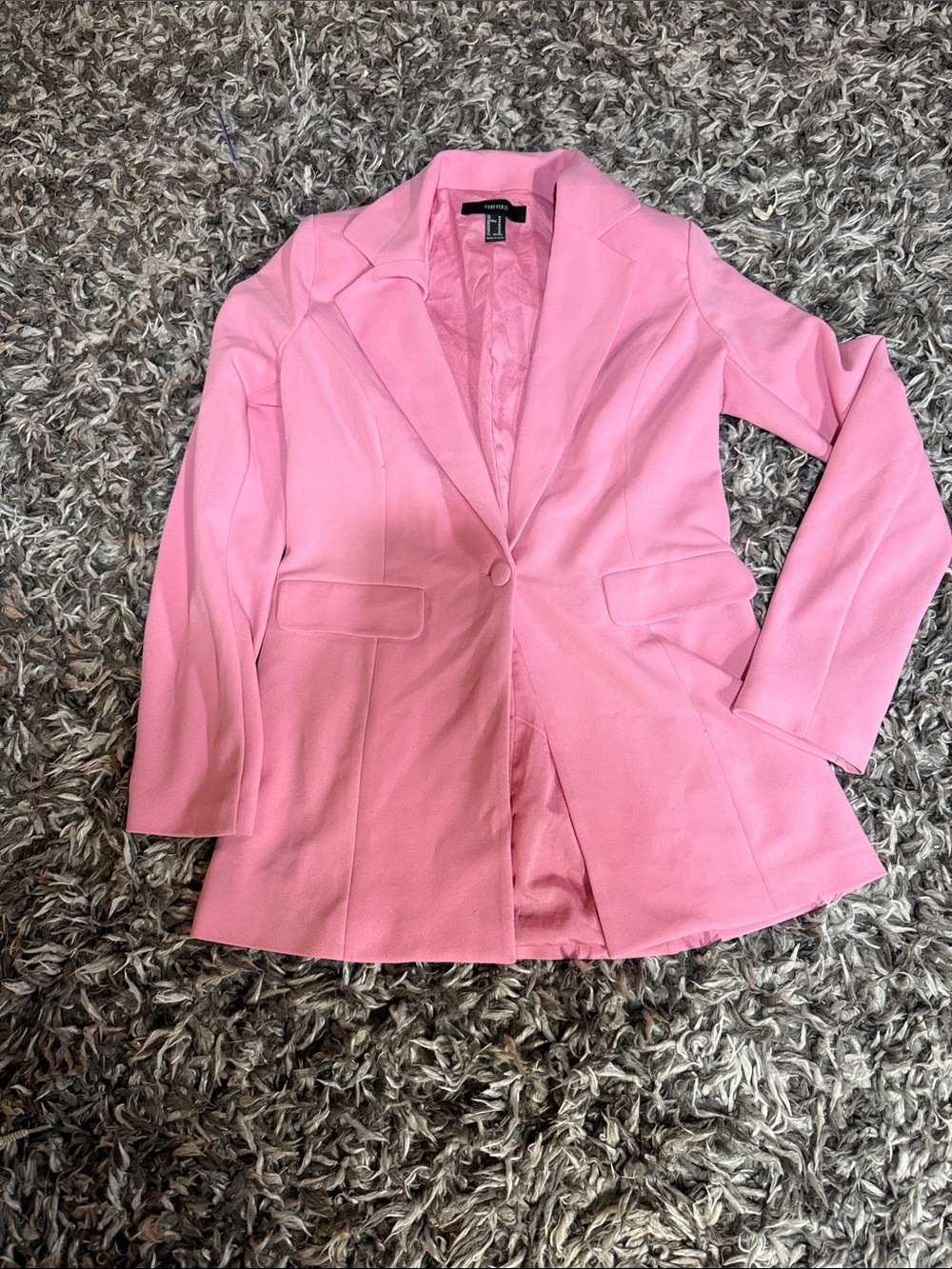 Forever 21 Light Pink Single-Button Blazer